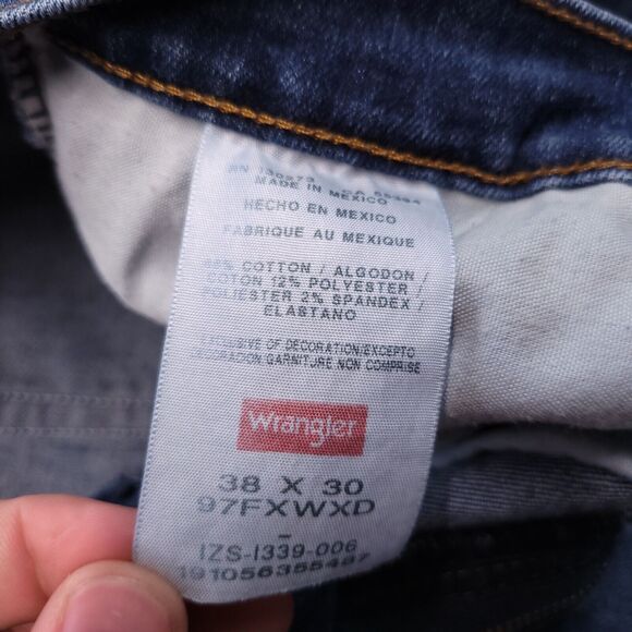 Wrangler Casual Denim Medium Wash Button Zip Jeans Mens Size 38x30 Blue - Picture 7 of 10